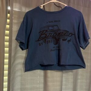Ford Medium Dark Blue Crop Top